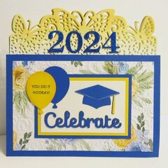 Graduation Card with Butterfly Border