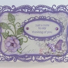 Purple Rococo Frame Card