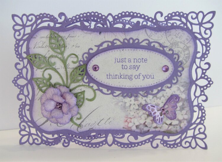 Purple Rococo Frame Card