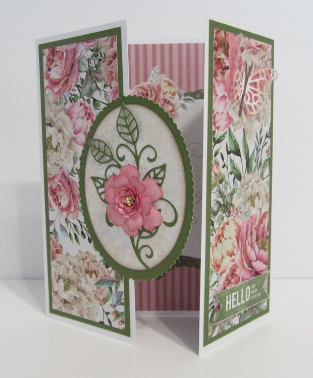 Peony Gatefold Card