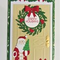 Door with Woodland Santa Slim Card