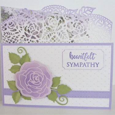 Purple Rose Sympathy Card