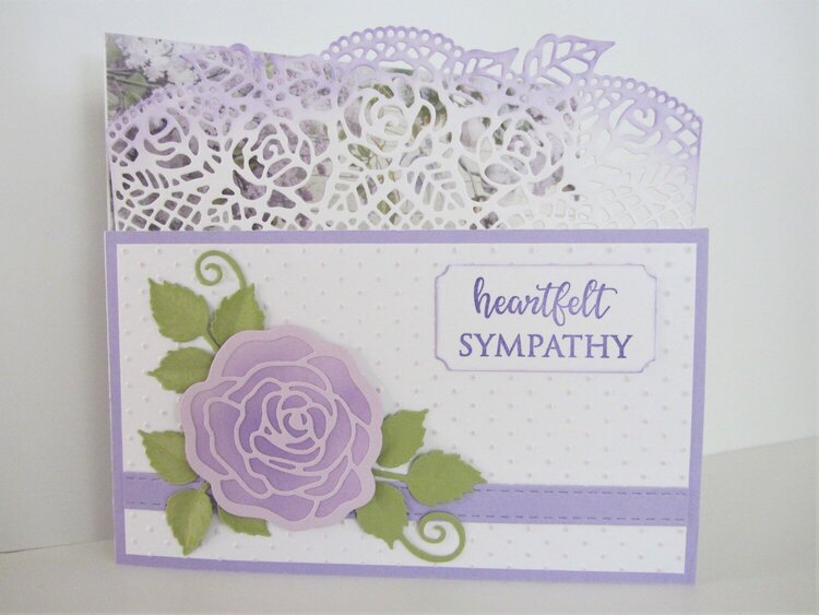 Purple Rose Sympathy Card