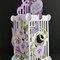 Purple Floral Bird Cage Card