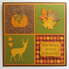 Fall Retirement Card with Deer