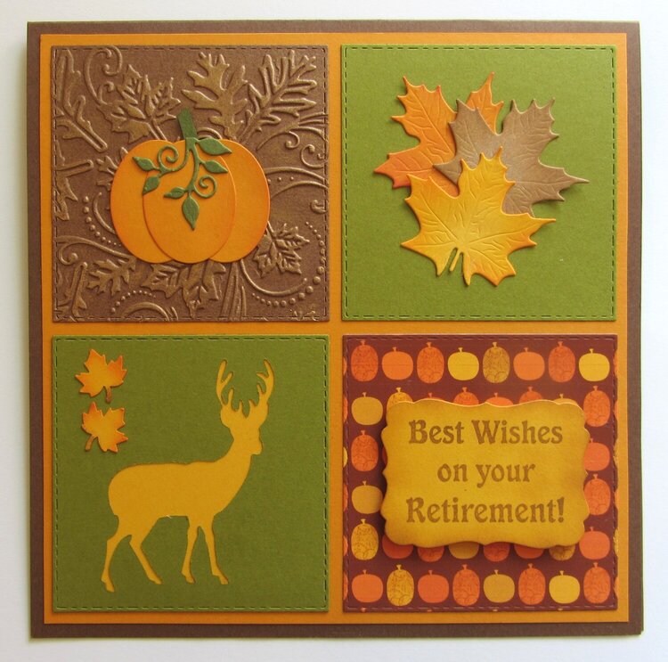 Fall Retirement Card with Deer