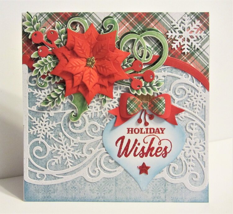 Snowy Flourish Christmas Card