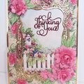 Thinking of You Card with Peonies