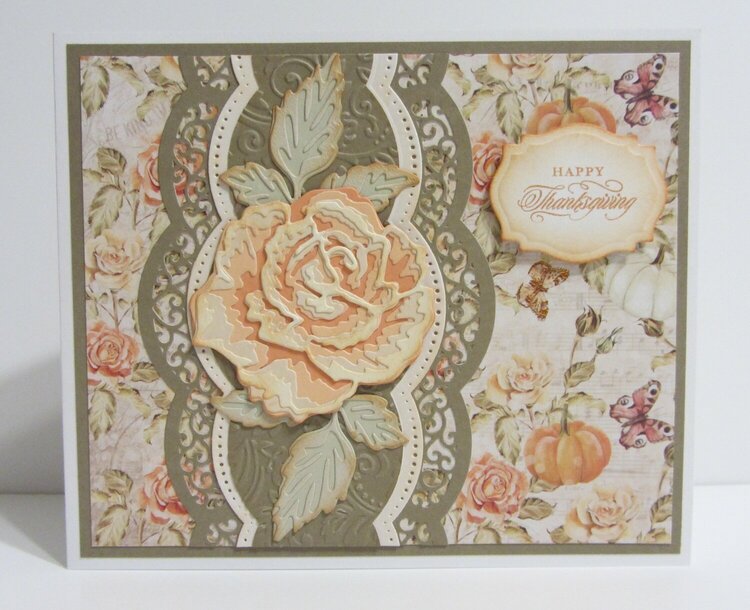 Thanksgiving Card with Rose