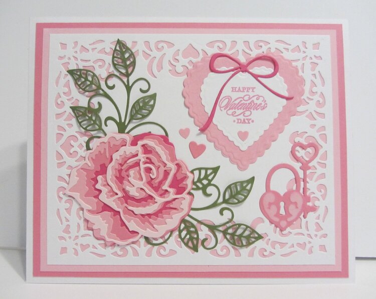 Valentine Card with Large Rose