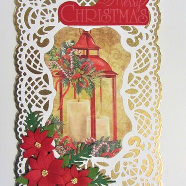 Victorian Frame Christmas Card with Lantern