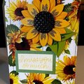 Miss You So Much Sunflower Card