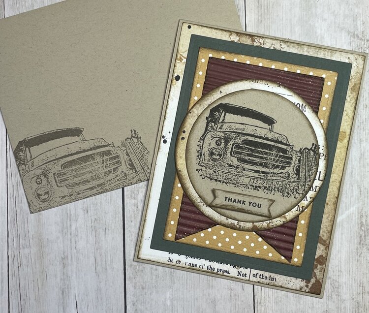 Rusty Truck Thank You Card