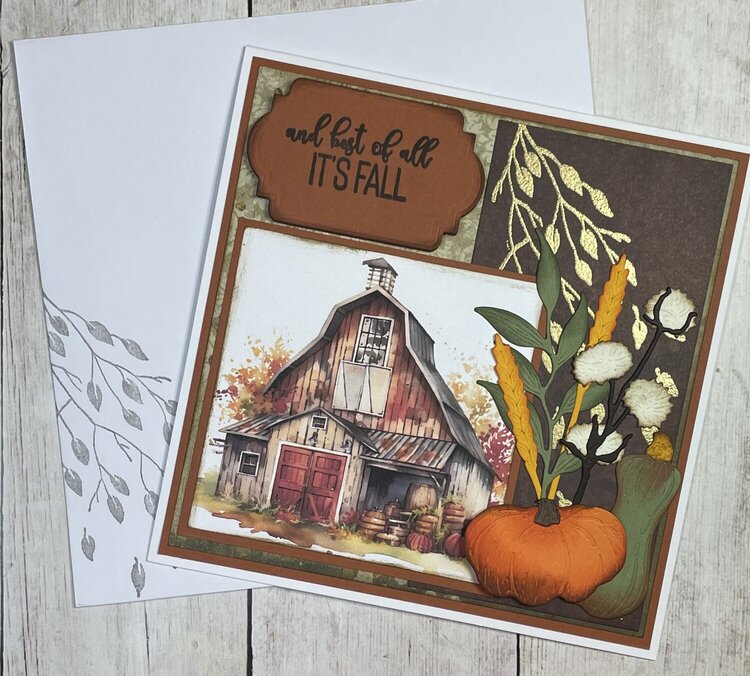 Autumn Barn DIY Card