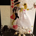 Zombie Bride and Groom Card and beaded spiders
