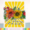 Sunflower Love Card with Sun Shine Panel background