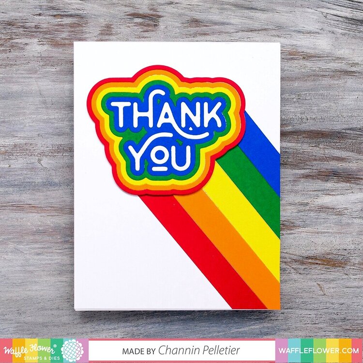 Rainbow Thank you card
