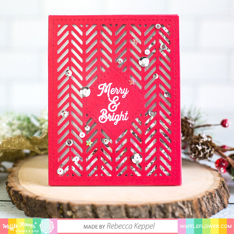 Herringbone Panel Shaker Holiday Card