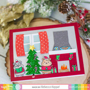 Cozy holiday scene card