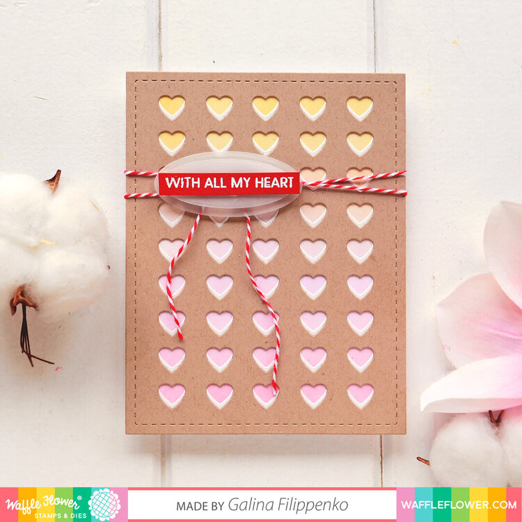 Hearts Panel Background card