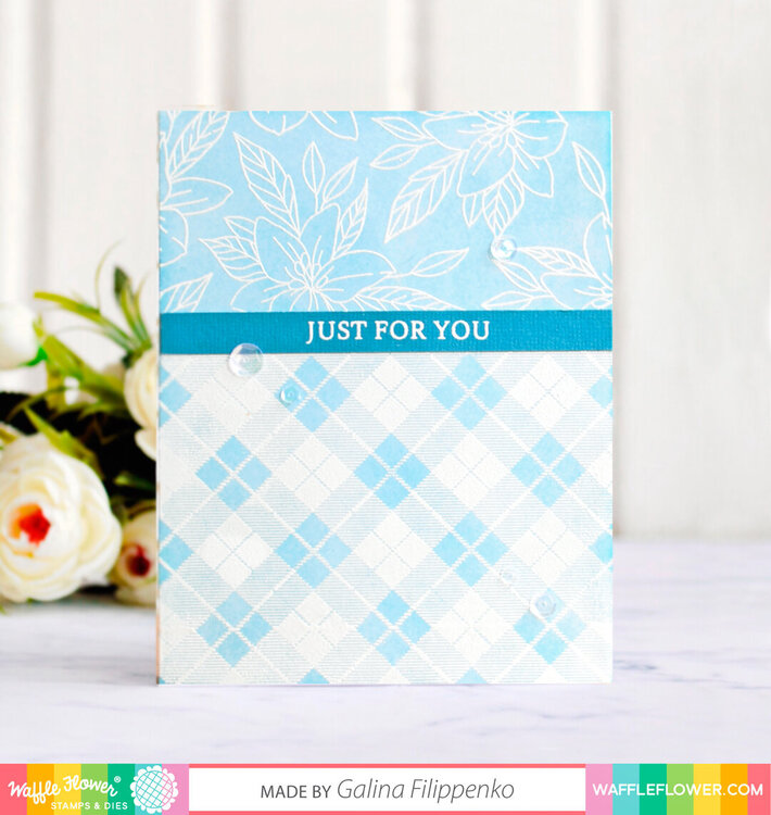 Plaid Lily card