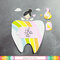 Tooth-Shaped rainbow card