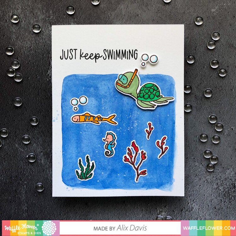 Just Keep Swimming Encouragement Card