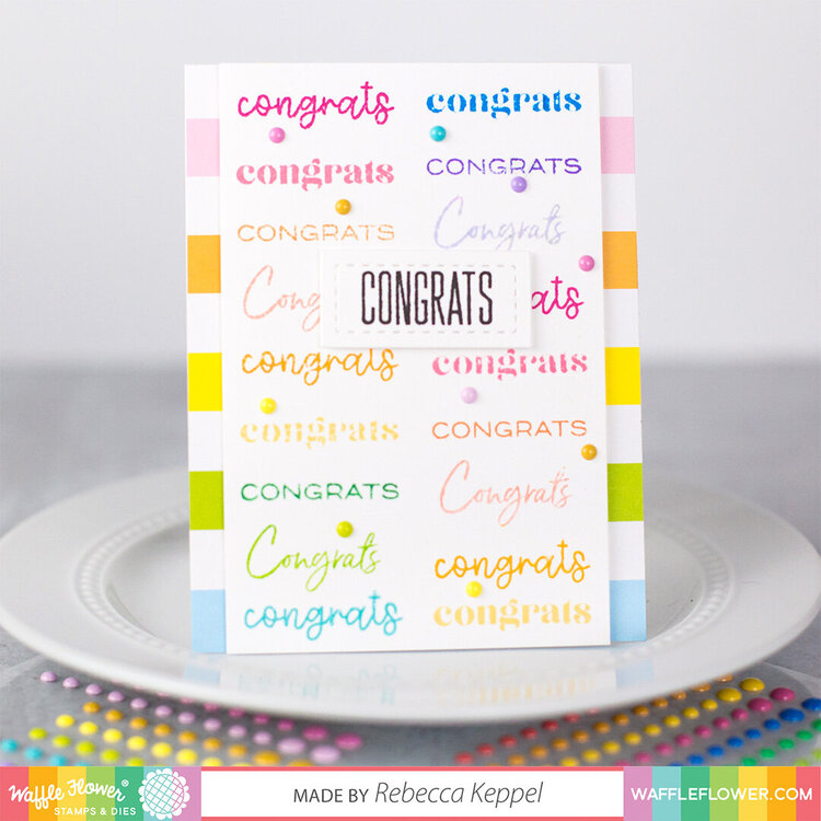 Rainbow Congrats Card