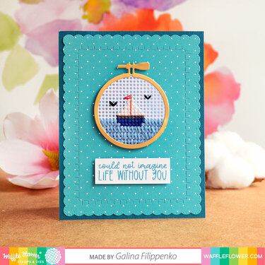 Blanket Stitch Layers Die Card