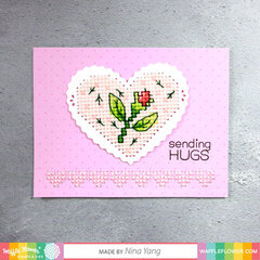 Stitchable Heart Border Die Card