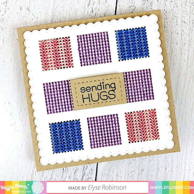 Stitchable Squares Die Card
