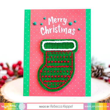 Stitchable Christmas Stocking Card