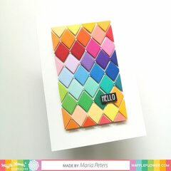 Rainbow Argyle Hello Card