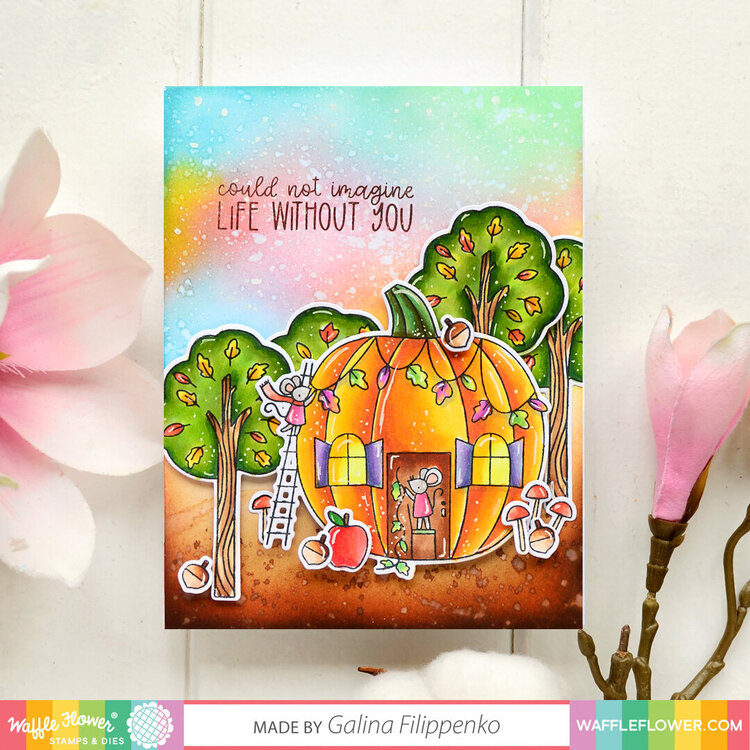 Pumpkin House Card