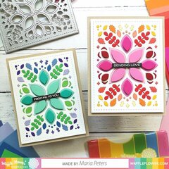 Winter Floral Panel Die Card