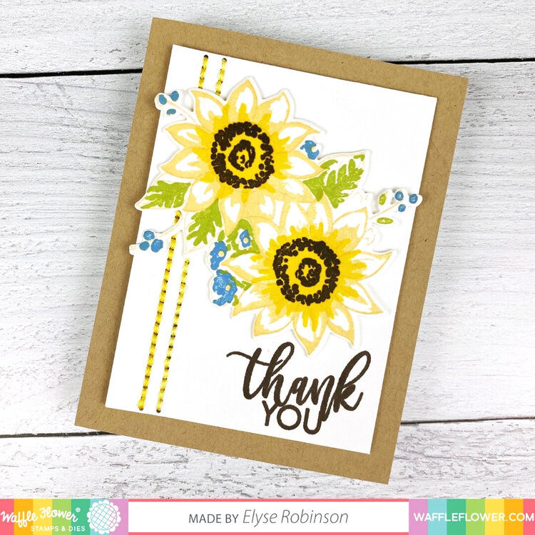 Layered Sunflowers Card