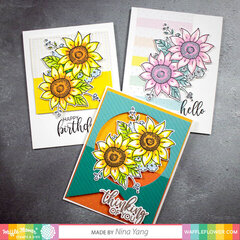 Layered Sunflowers Card