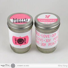 Holiday Labels Jar Toppers
