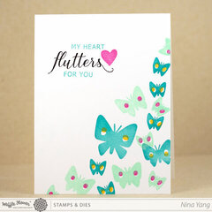 My Heart Flutters For You Card