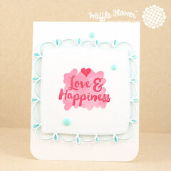 Love & Happiness Doily Square Card