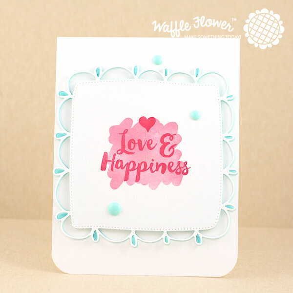 Love &amp; Happiness Doily Square Card