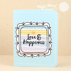 Love & Happiness Doily Square Card