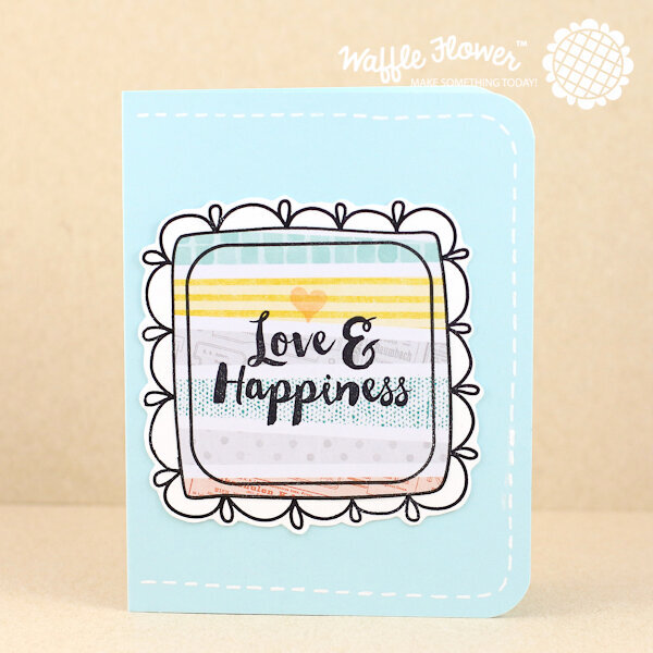 Love &amp; Happiness Doily Square Card