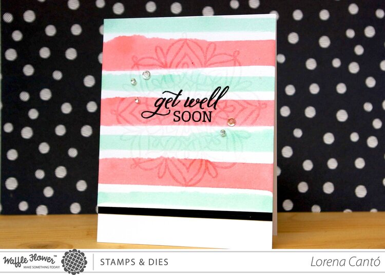 Get Well Soon with Lacy Flower Card