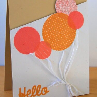 Balloon Hello Card
