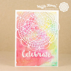 Celebrate Doily Circle Card