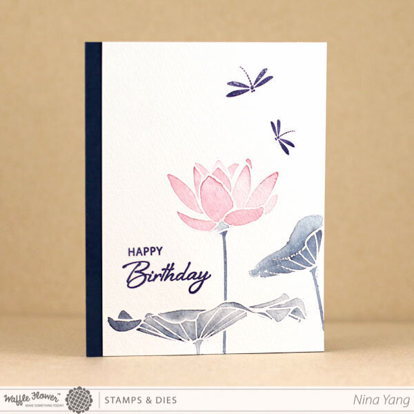 Happy Birthday Lotus Card