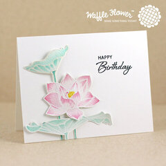 Lotus Happy Birthday Card