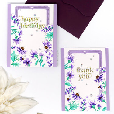 Two for One card using a slimline stencil 