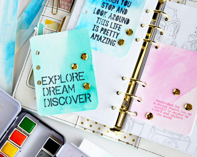 Lesson 8: Explore Dream Discover Planner Page with Watercolors